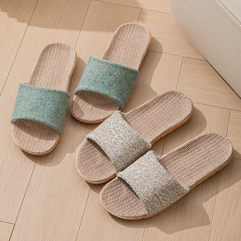 Women Fashion Designers - Hemp Casual Women's Slippers Home Flats