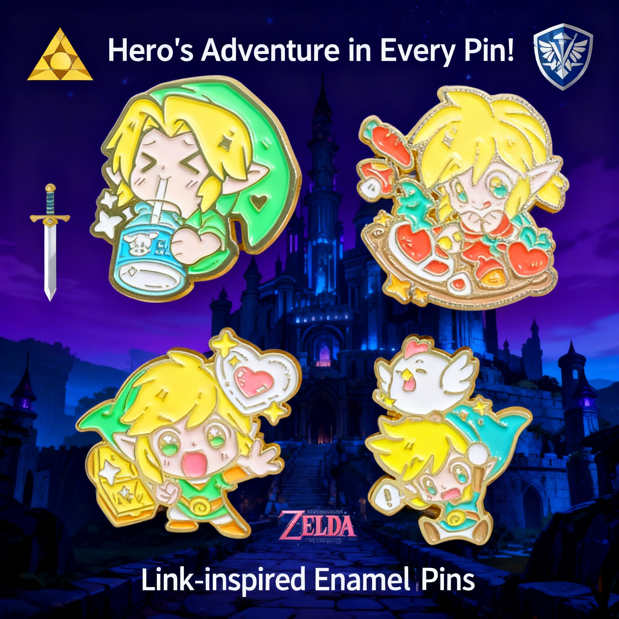 Women Fashion Model - Adventure Game Badges Enamel Pin Brooches