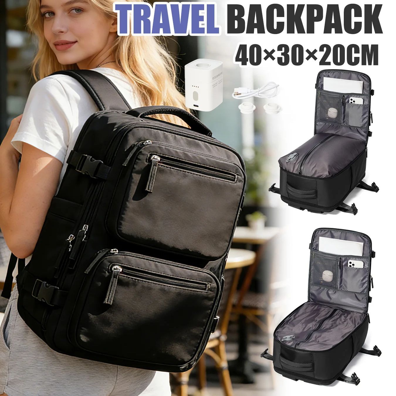 Women'S Fashion Trends - Women Backpack Vacuum Backpack with Pump