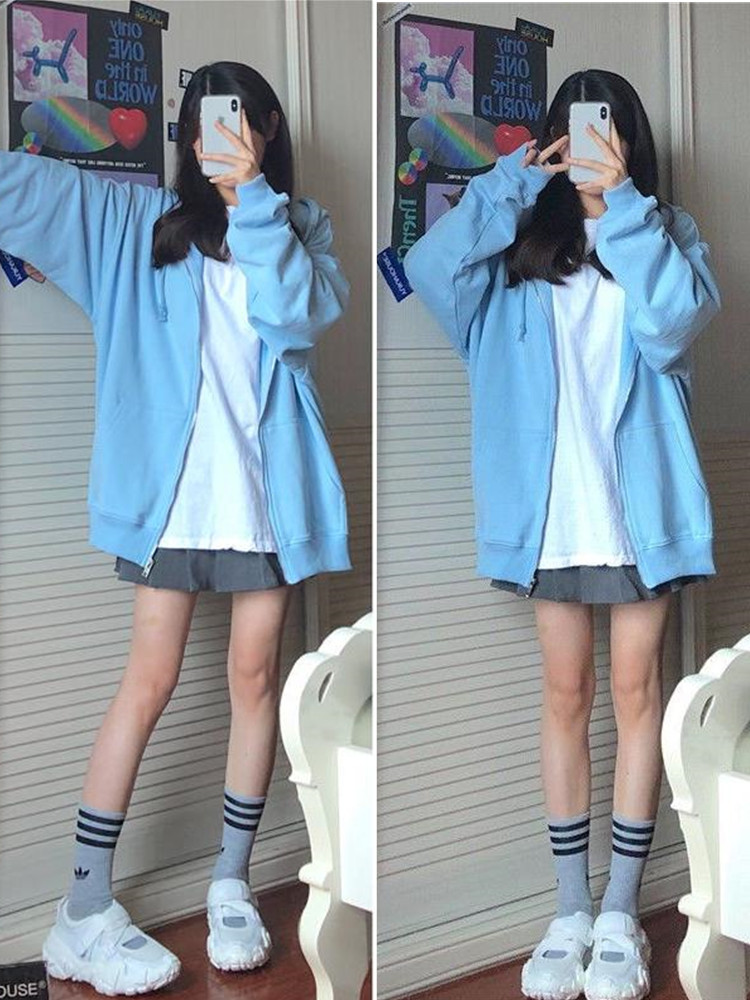 Oversized Hooded Sweatshirts K - Women'S Fashion Zip Hoodie 리뷰 및 가격