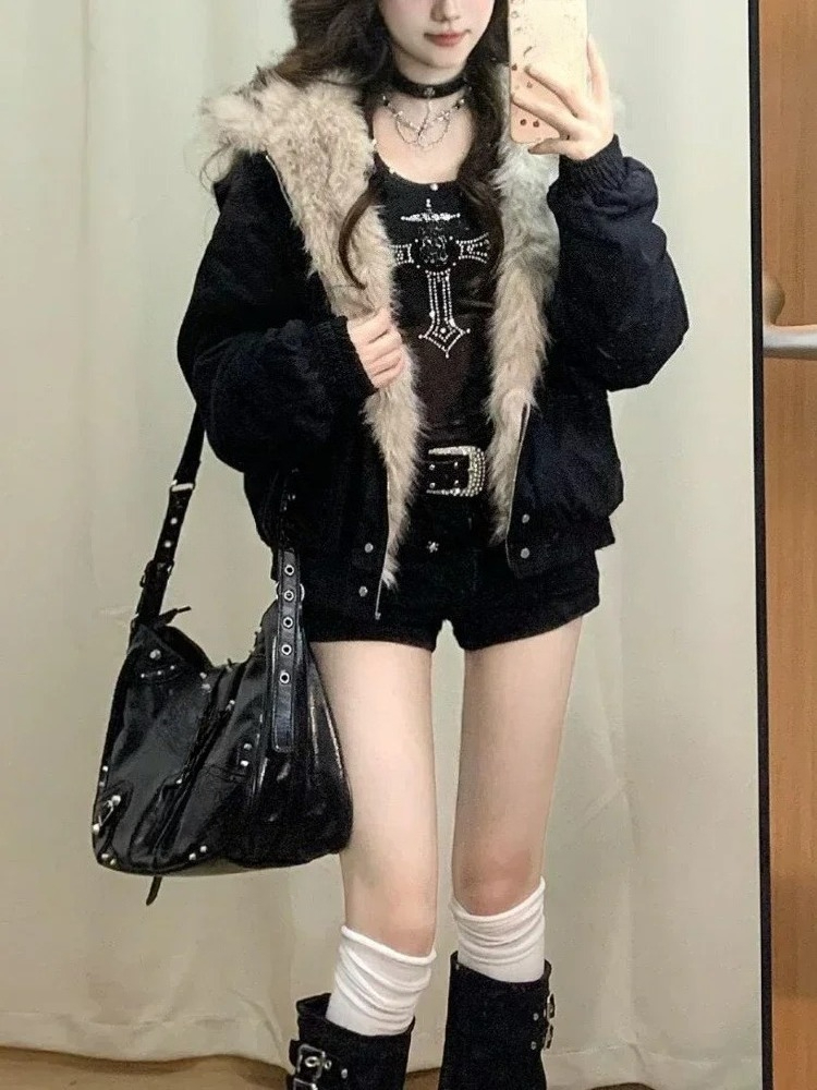 Y2k Gothic Vintage Black Zip U - Women'S Fashion Zip Hoodie 리뷰 및 가격