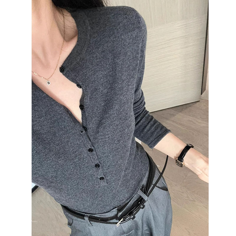 Women Long Sleeved Top V-neck  - Women Fashion Designers 리뷰 및 가격