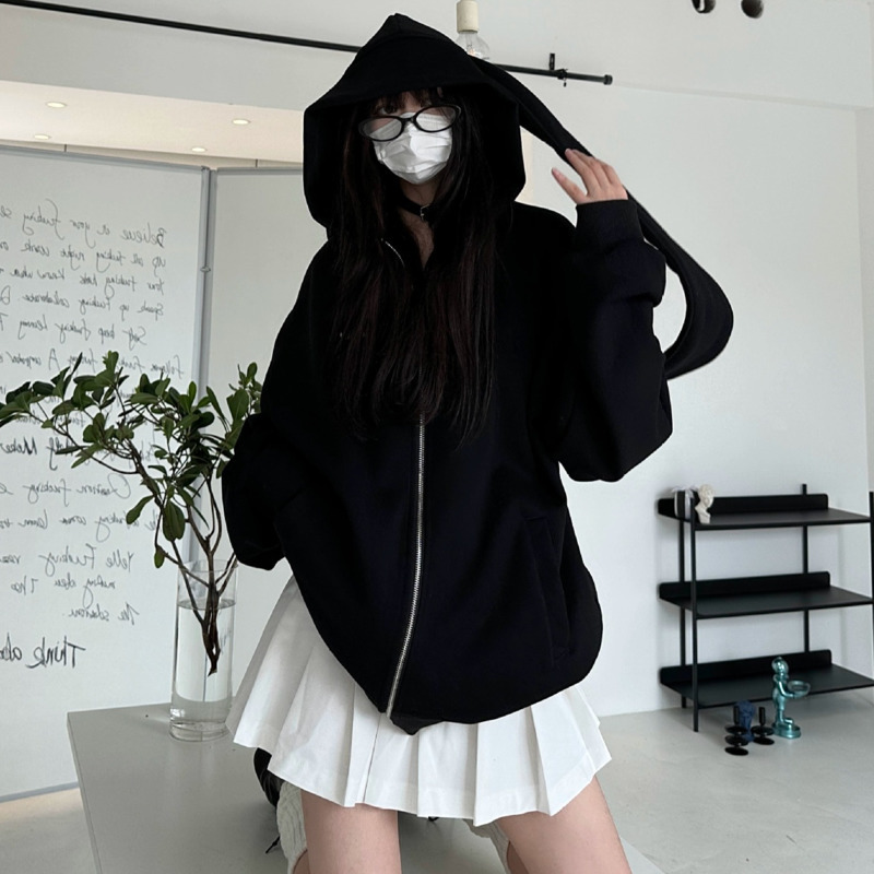 2025 Autumn Kawaii Bunny Big E - Women'S Fashion Zip Hoodie 리뷰 및 가격