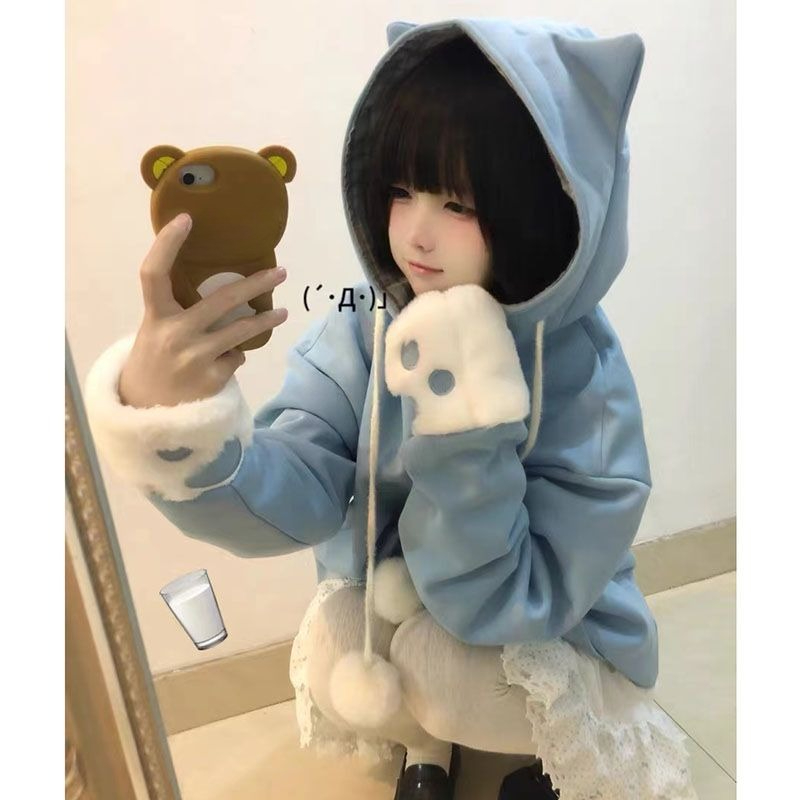 Japanese Cute Anime Embroidery - Women'S Fashion Zip Hoodie 리뷰 및 가격