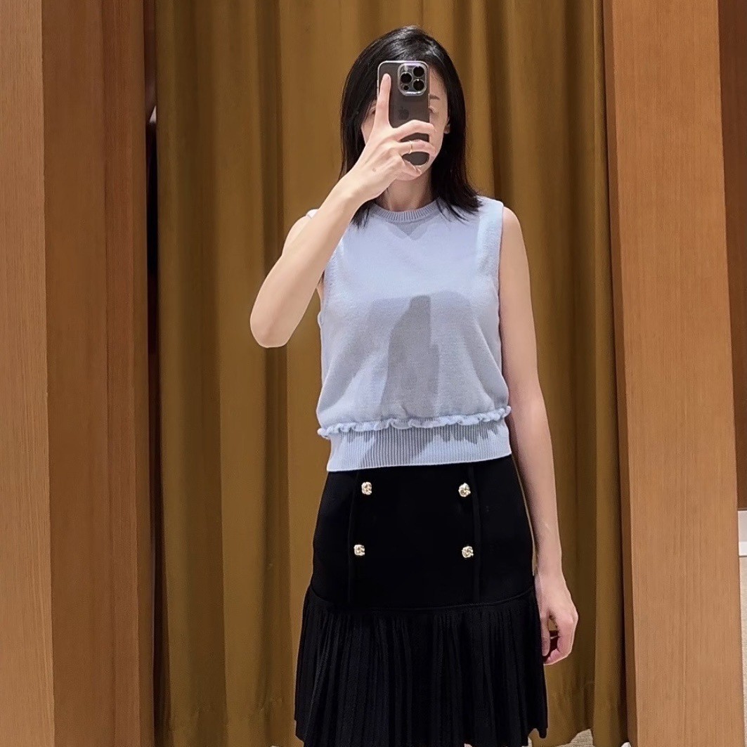 Spring/Summer Women O-Neck Ruf - Knitted Vest Women 리뷰 및 가격