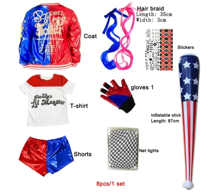Costumes de cosplay Harley Qui - Knitted Vest Women 리뷰 및 가격