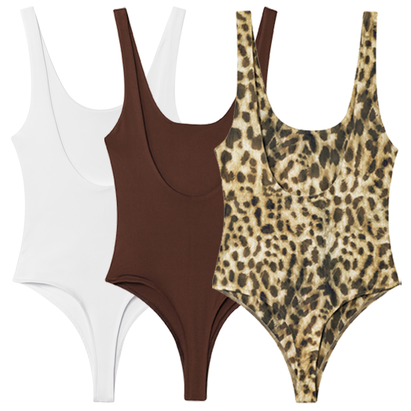 HXAO Leopard Slip Bodysuit Wom - Corset Top Boned 리뷰 및 가격