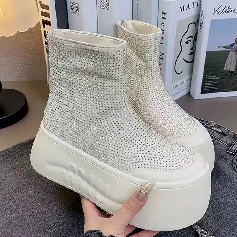 Luxury Rhinestone Woman Bootie - Women'S Fashion Korea 리뷰 및 가격