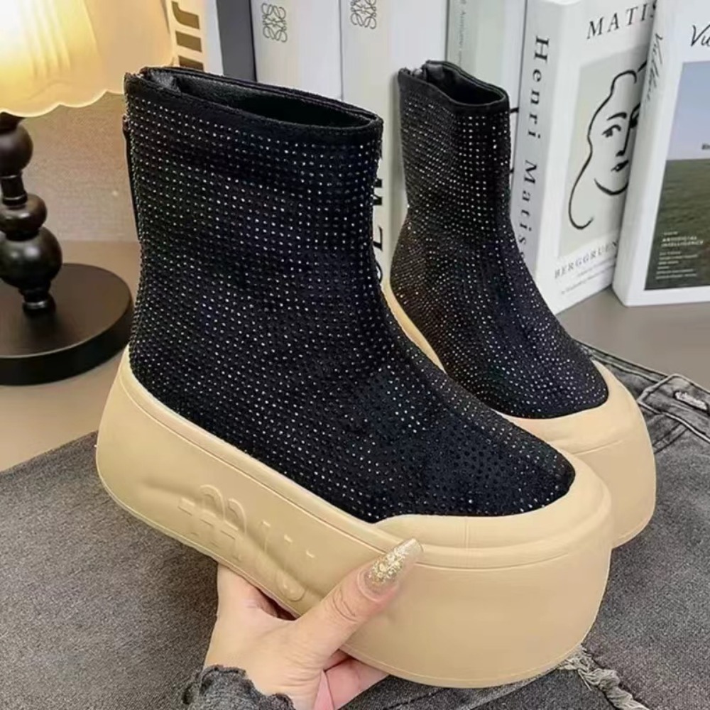 Luxury Rhinestone Woman Bootie - Women'S Fashion Korea 리뷰 및 가격