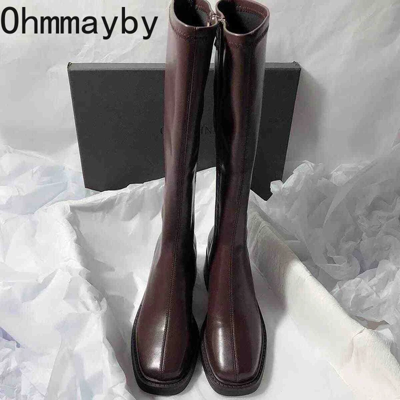 Vintage Thick Heel Women Knee  - Winter Fashion Women Boots 리뷰 및 가격