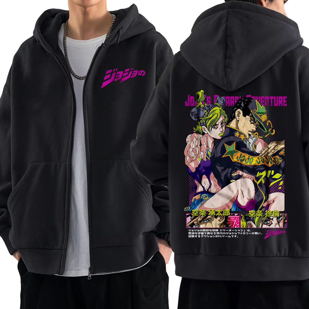 Anime Jojo Bizarre Adventure Z - Women'S Fashion Zip Hoodie 리뷰 및 가격