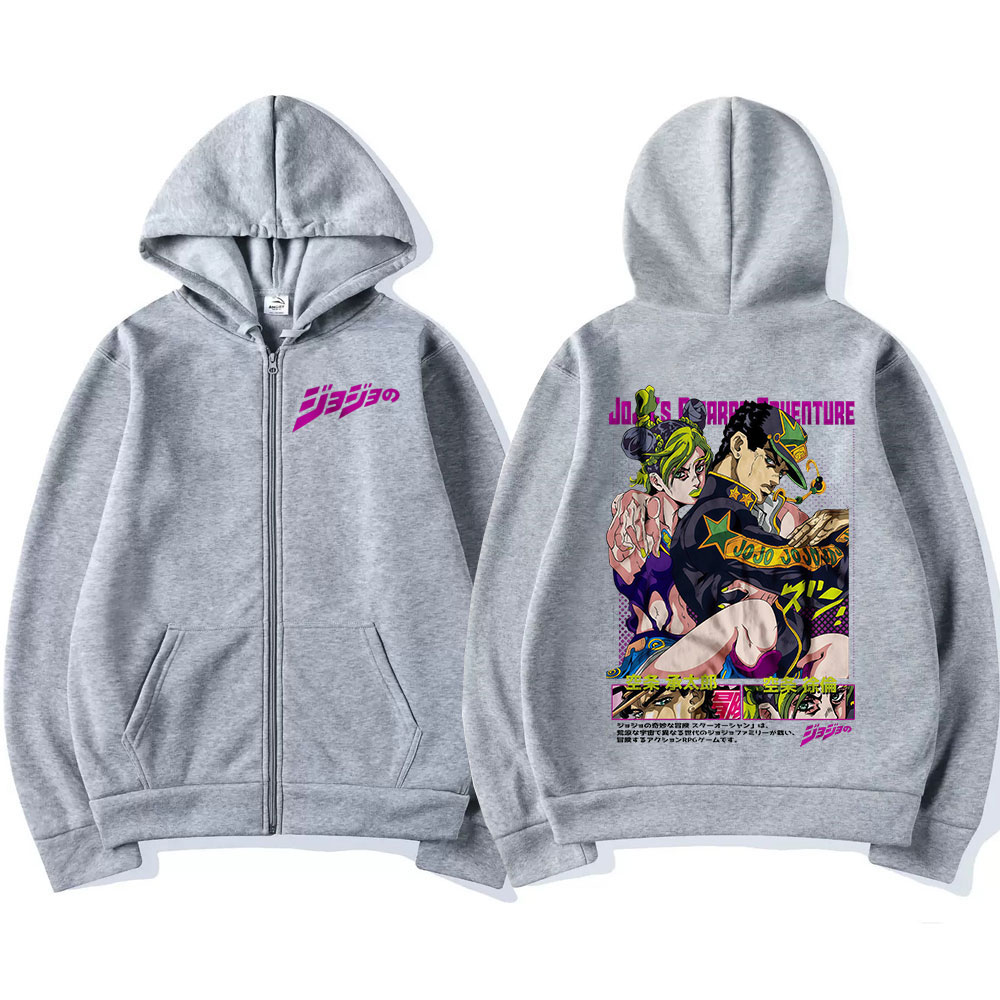 Anime Jojo Bizarre Adventure Z - Women'S Fashion Zip Hoodie 리뷰 및 가격