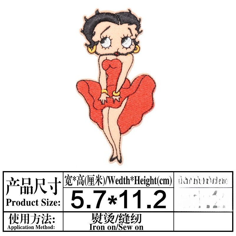 Betty Boop Patch High Color Va - Women'S Fashion Trends 리뷰 및 가격