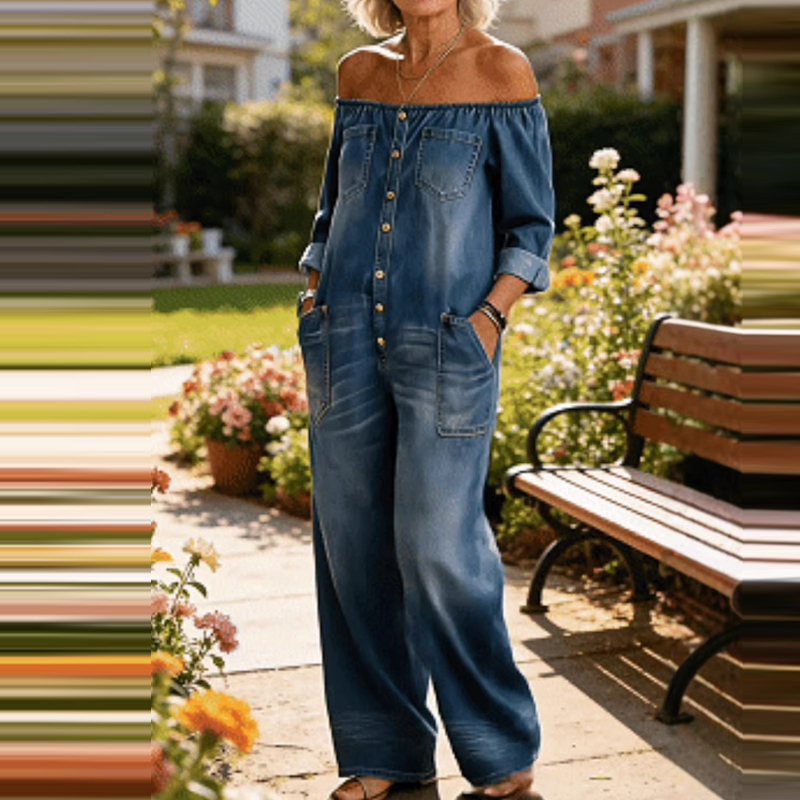 Women Fashion Street Long Slee - Women'S Fashion Vintage Off Shoulder Long Sleeve Jumpsuit 리뷰 및 가격