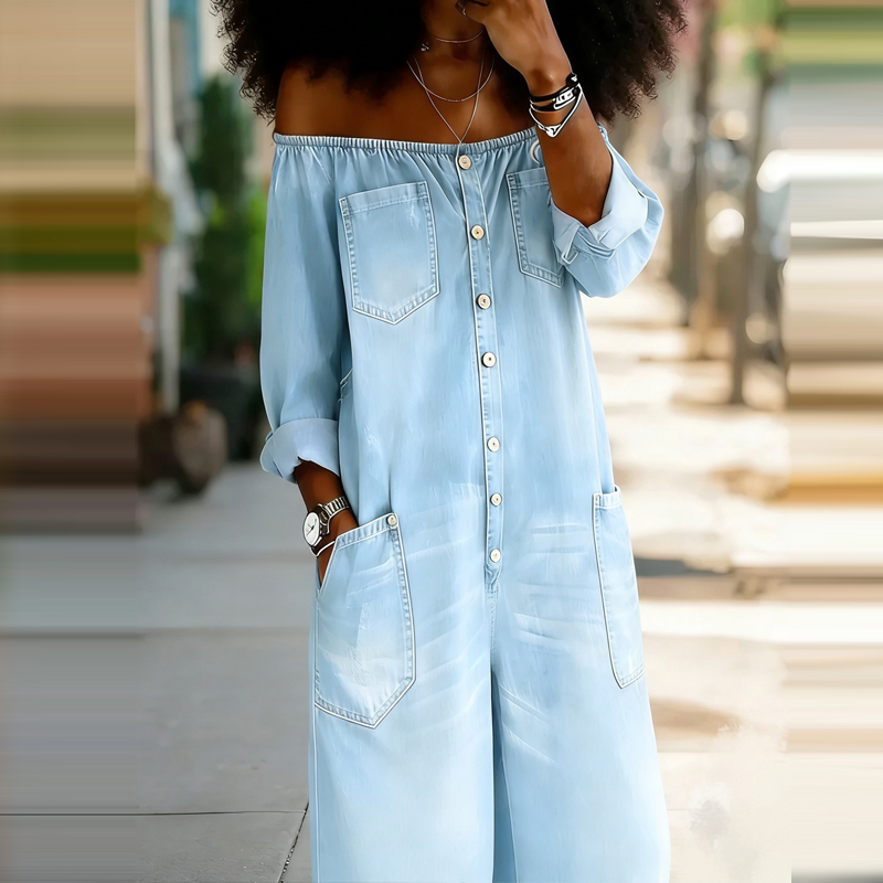 Women Fashion Street Long Slee - Women'S Fashion Vintage Off Shoulder Long Sleeve Jumpsuit 리뷰 및 가격