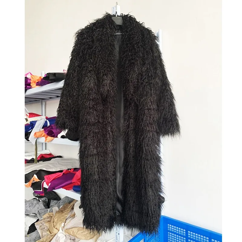 Women Faux Fur Long Coat Therm - Women Fashion Over 50 리뷰 및 가격