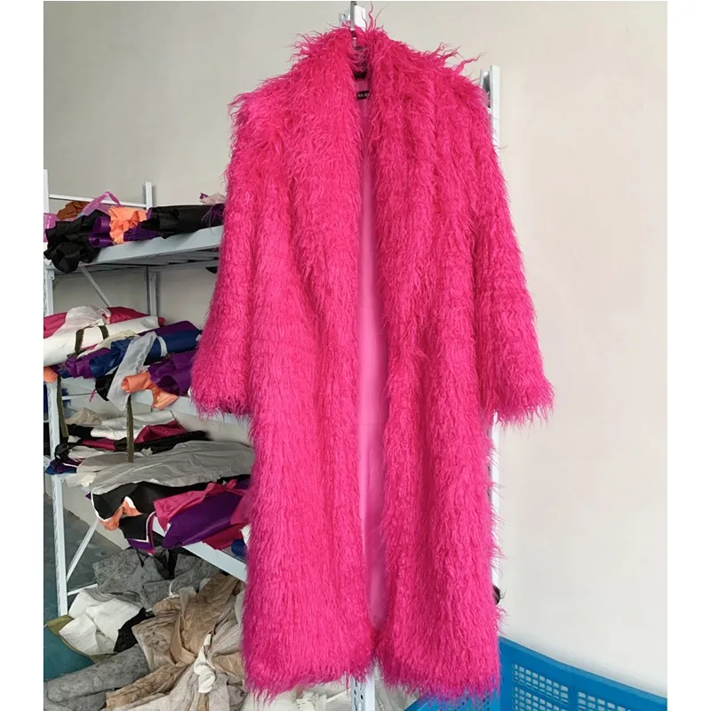Women Faux Fur Long Coat Therm - Women Fashion Over 50 리뷰 및 가격
