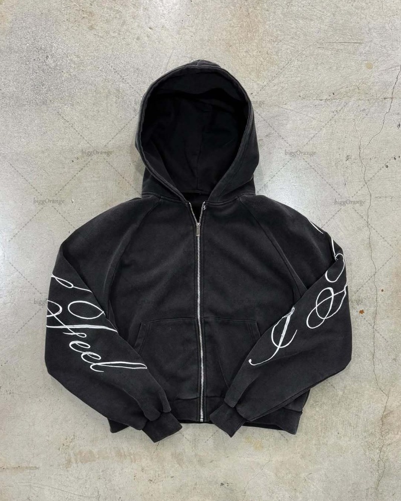 Y2K harajuku Gothic Letter Pri - Women'S Fashion Zip Hoodie 리뷰 및 가격