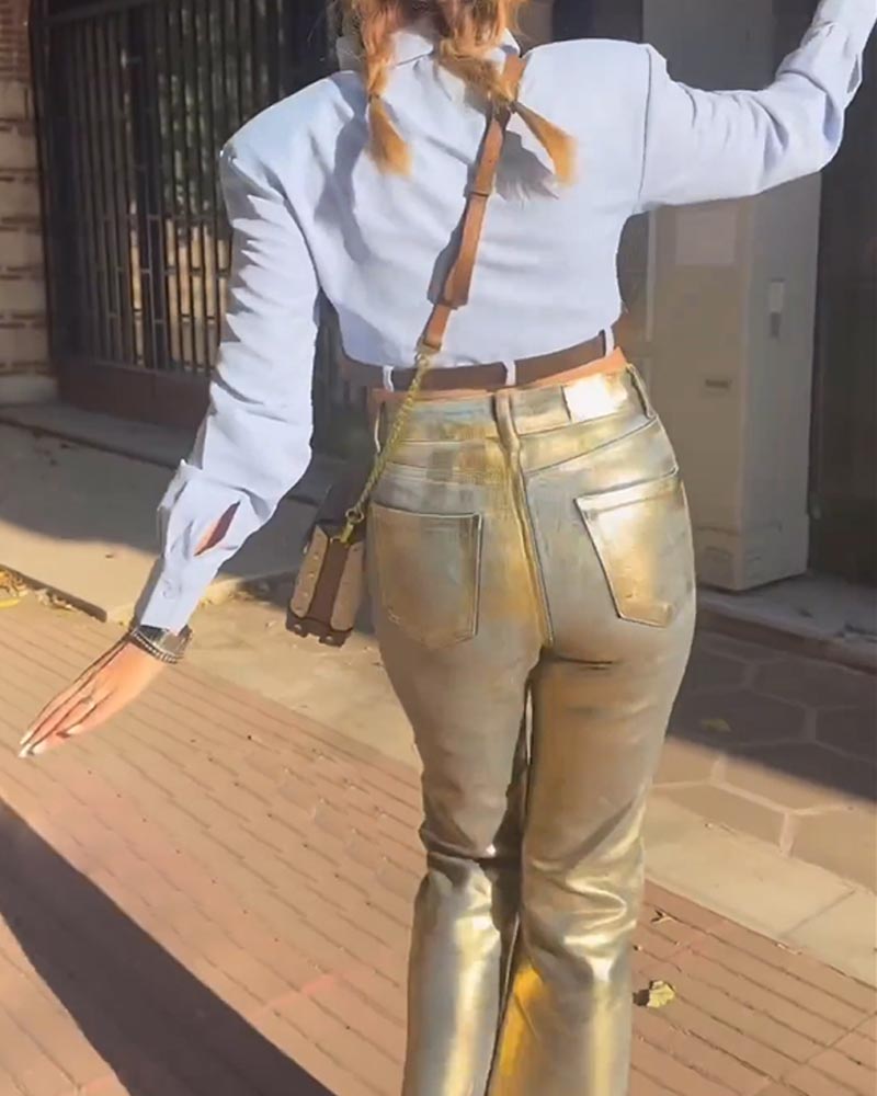 High Waist Gilded Coated Loose - Women'S Fashion Gilded Age 리뷰 및 가격