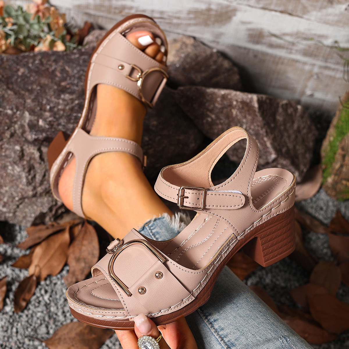 Women's Chunky Heel Sandals Ad - Women'S Fashion Summer 2025 리뷰 및 가격
