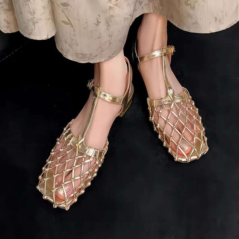 Women Weave Mesh Sandals Squar - Women'S Fashion Trends Summer 2025 리뷰 및 가격