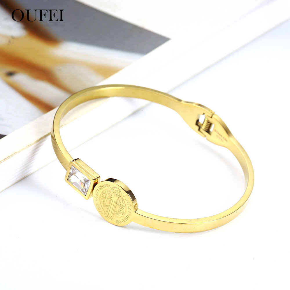 OUFEI Bangles Stainless Steel  - Women'S Fashion Vogue 리뷰 및 가격
