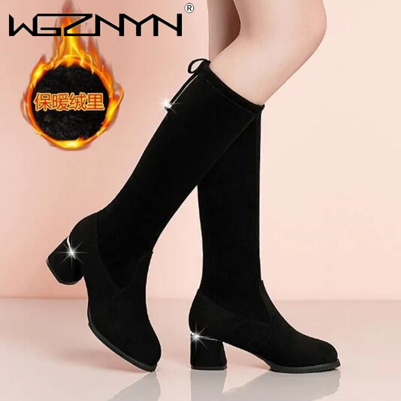 Women Autumn Winter Black Knee - Winter Fashion Women Boots 리뷰 및 가격