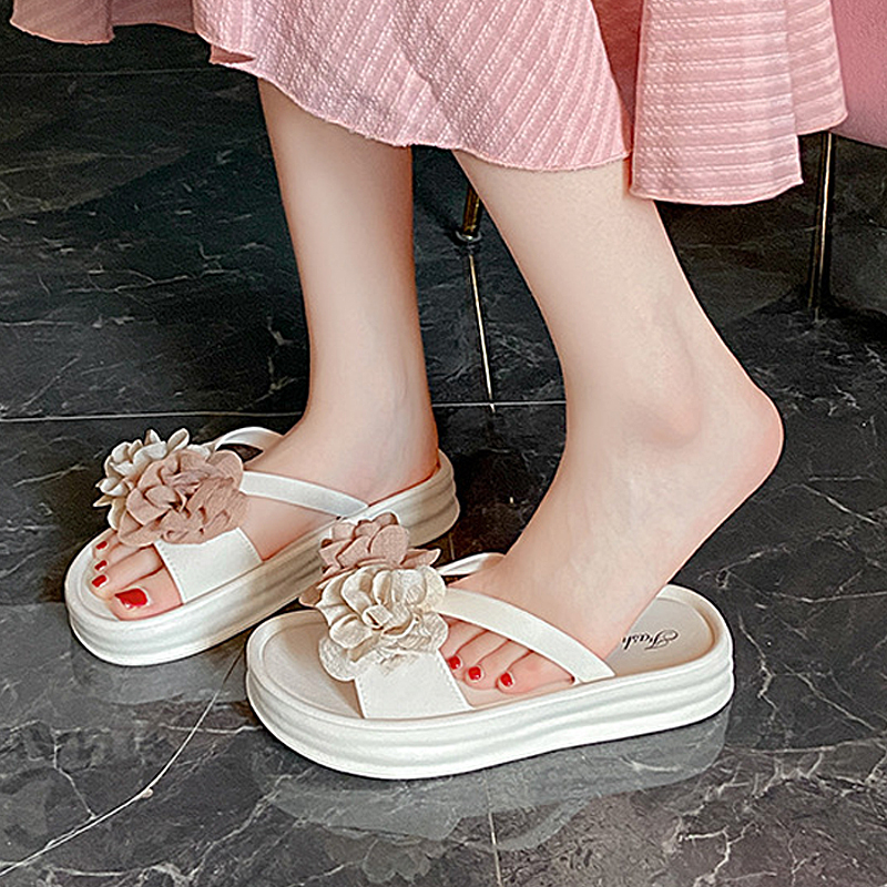 Two-Tone Floral Platform Sanda - Women'S Fashion Korea 리뷰 및 가격
