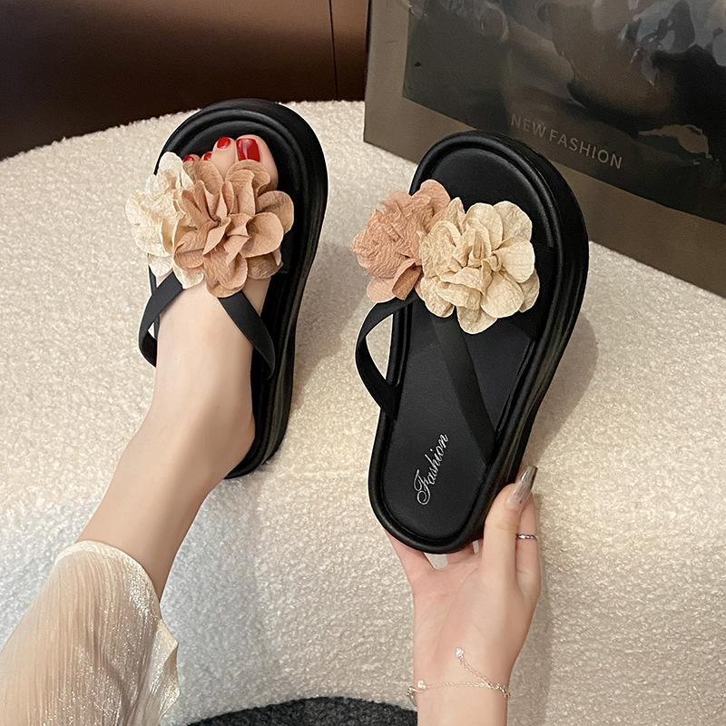 Two-Tone Floral Platform Sanda - Women'S Fashion Korea 리뷰 및 가격