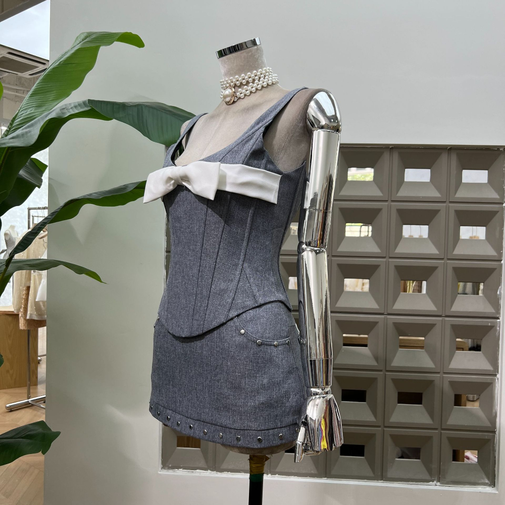 Summer 2025 Ash Gray Boned Cor - Corset Top Boned 리뷰 및 가격