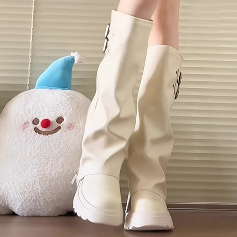 Punk Style Splicing Thick Bott - Winter Fashion Women Boots 리뷰 및 가격