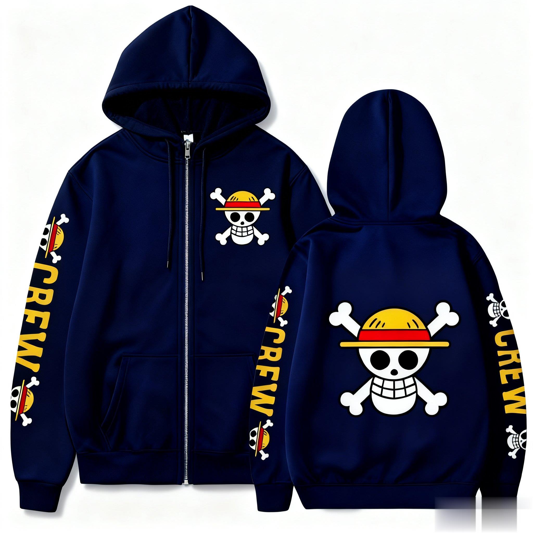 One Piece Anime Luffy Straw Ha - Women'S Fashion Zip Hoodie 리뷰 및 가격