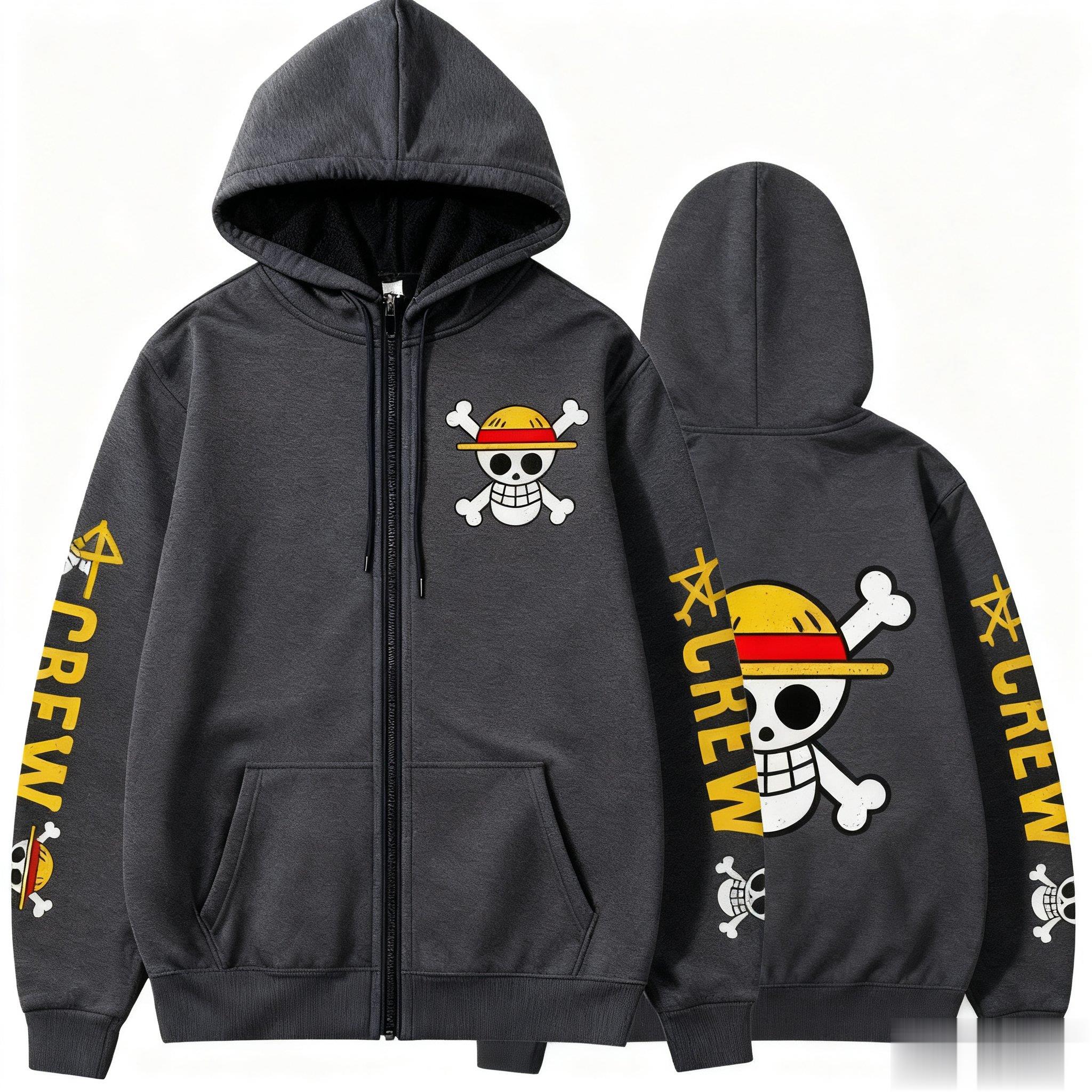 One Piece Anime Luffy Straw Ha - Women'S Fashion Zip Hoodie 리뷰 및 가격
