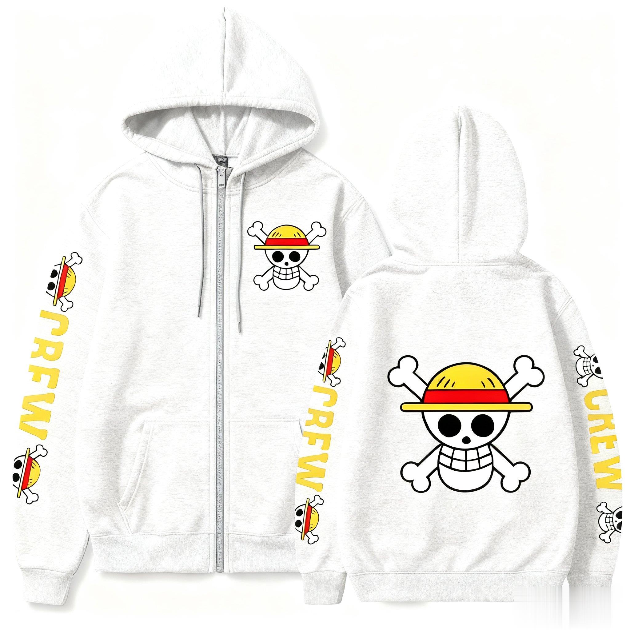 One Piece Anime Luffy Straw Ha - Women'S Fashion Zip Hoodie 리뷰 및 가격