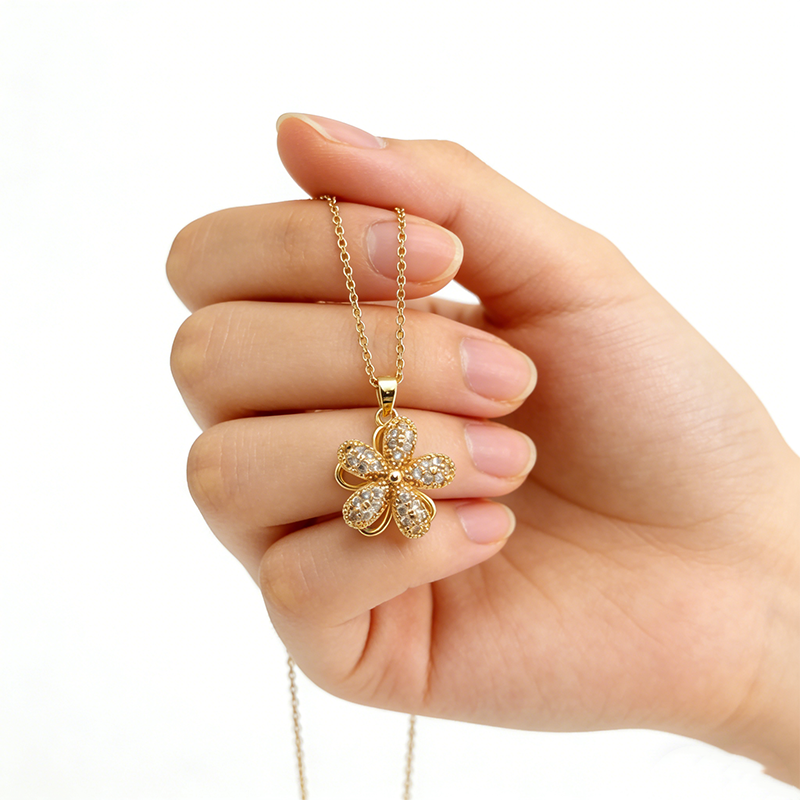 Flower Gilding Necklace Pendan - Women'S Fashion Gilded Age 리뷰 및 가격