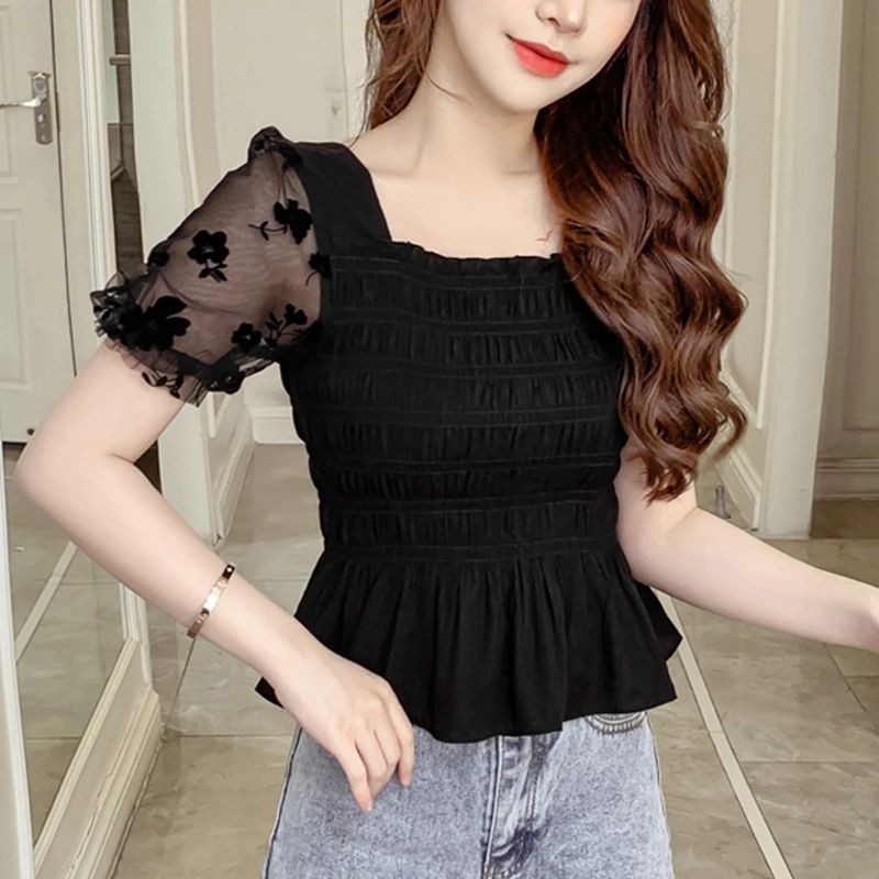 Summer Puff Sleeve Corset Top  - Corset Top Boned 리뷰 및 가격