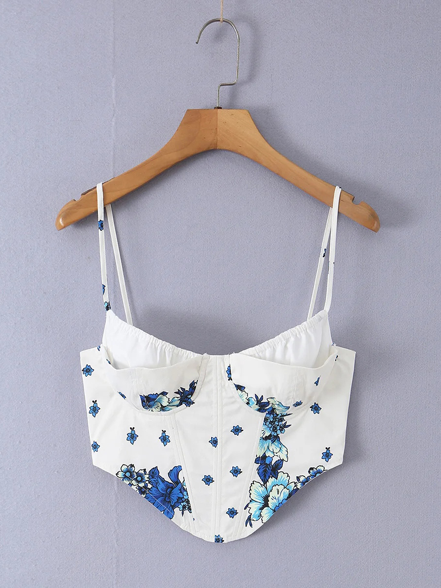 TWOTWINSTYLE Boho Floral Print - Corset Top Boned 리뷰 및 가격