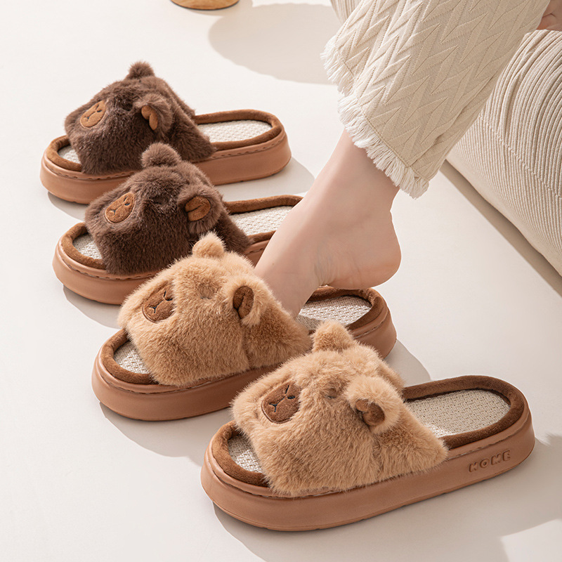 Hemp Cartoon Women's Slippers  - Women Fashion Designers 리뷰 및 가격