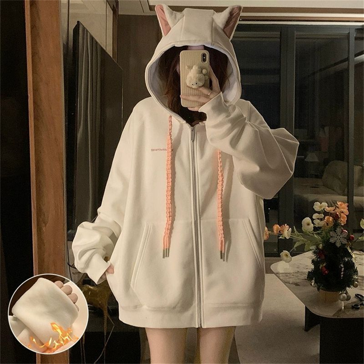 2025 Cute Girls Spring And Aut - Women'S Fashion Zip Hoodie 리뷰 및 가격