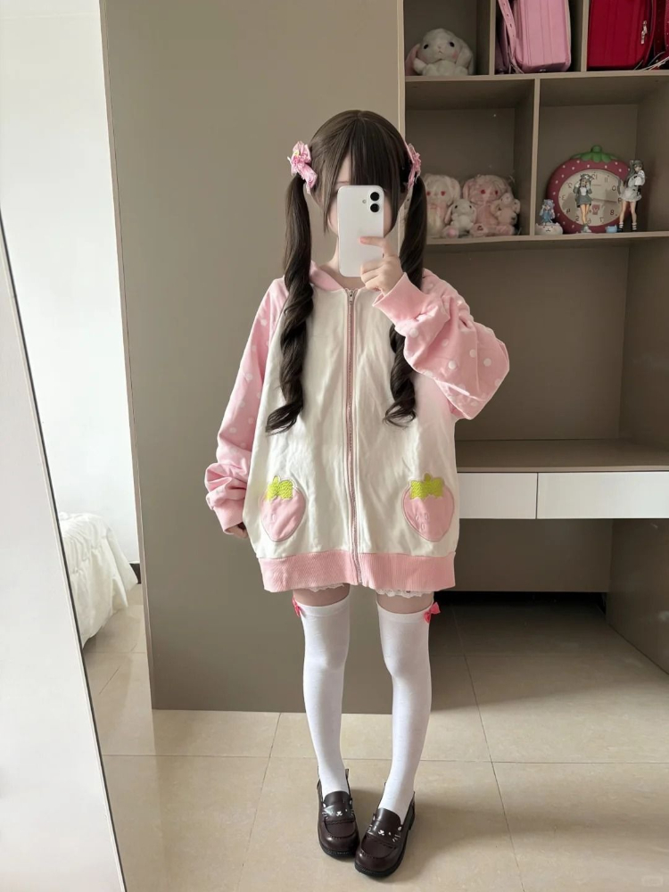 Japanese Sweet Kawaii Hooded C - Women'S Fashion Zip Hoodie 리뷰 및 가격