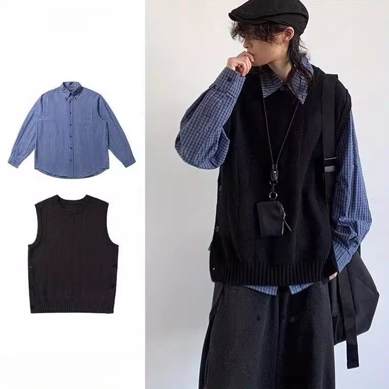 Bla Knitted Vest Set for Men A - Knitted Vest Women 리뷰 및 가격