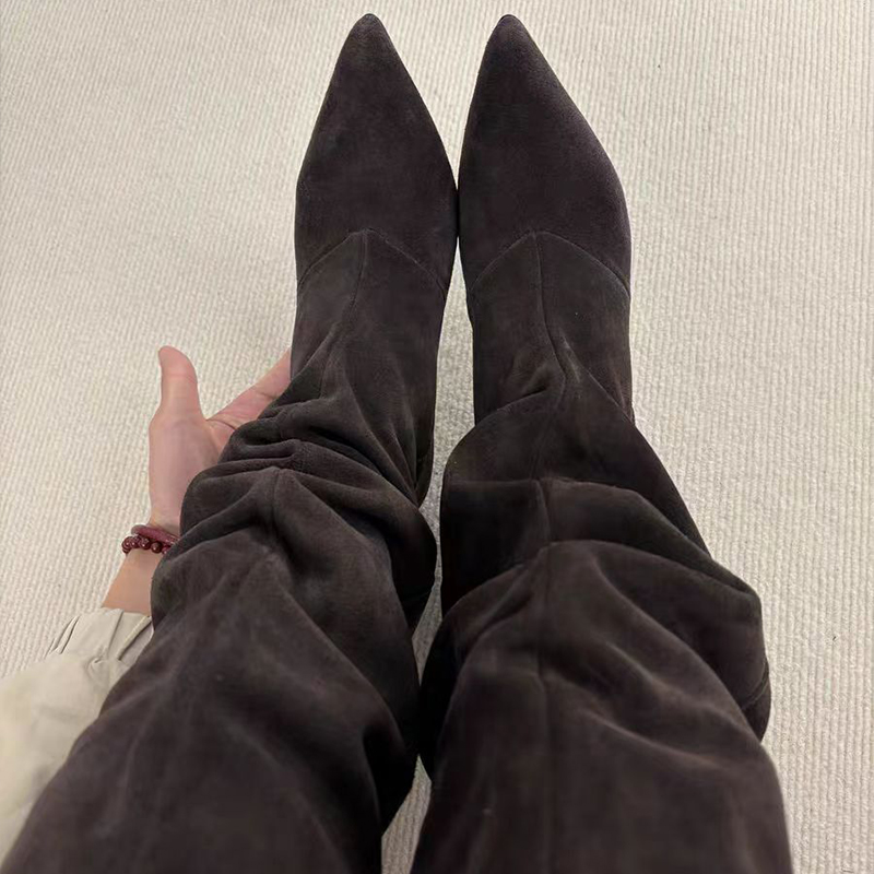 Suede Slouch Knee High Boots W - Winter Fashion Women Boots 리뷰 및 가격