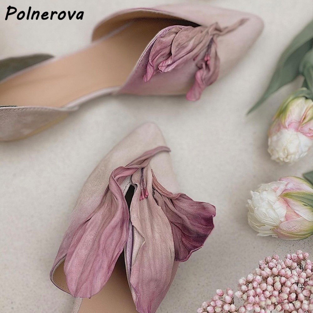 Green Pink Bud Pumps Flat Plea - Women'S Fashion Summer 2025 리뷰 및 가격