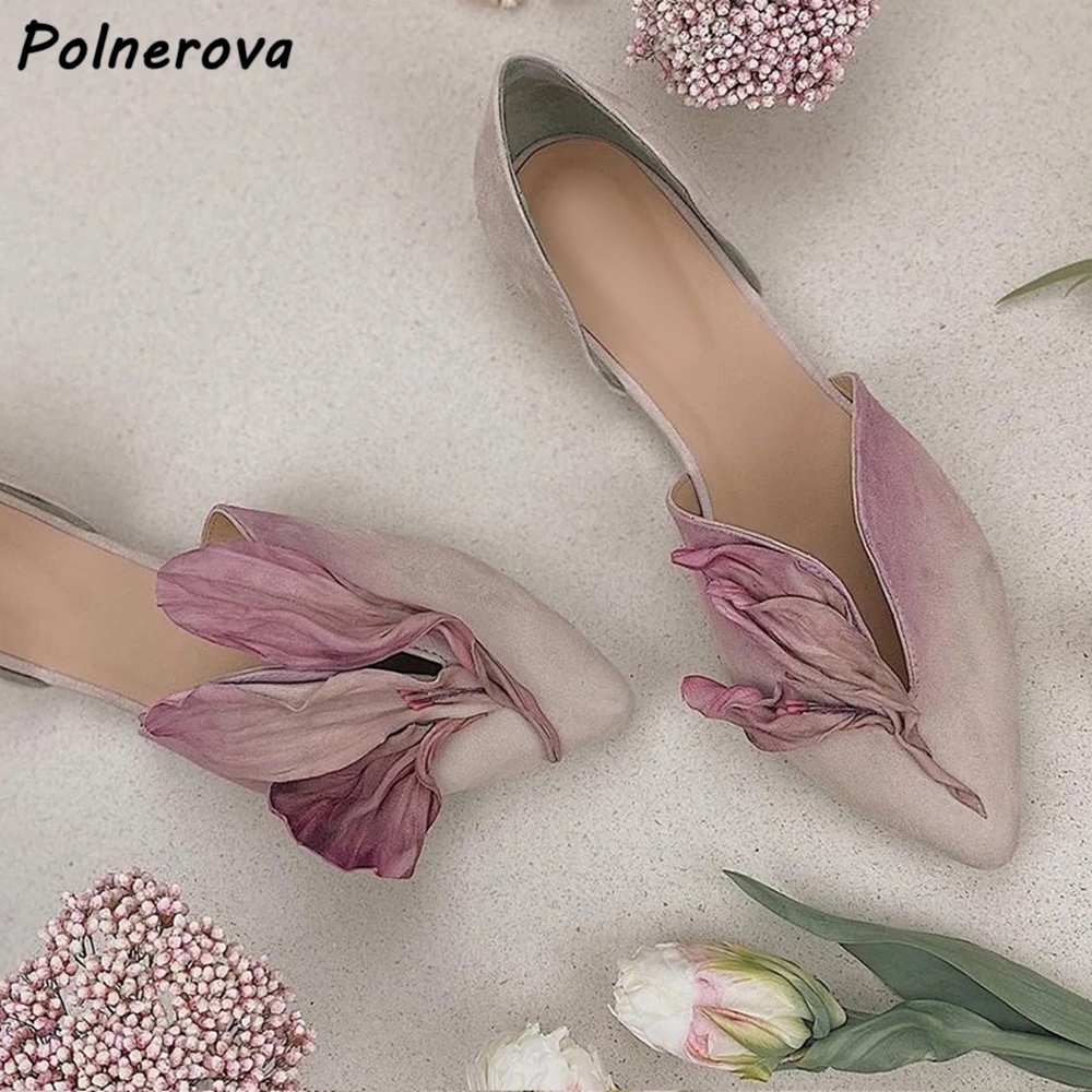 Green Pink Bud Pumps Flat Plea - Women'S Fashion Summer 2025 리뷰 및 가격