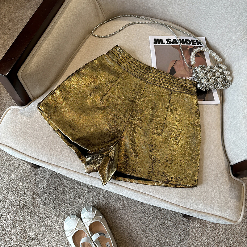 Gilding Fabric Loose Shorts Wo - Women'S Fashion Gilded Age 리뷰 및 가격