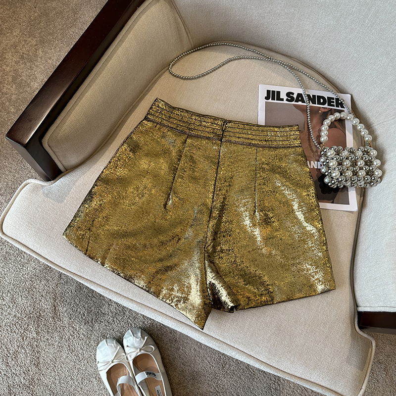 Gilding Fabric Loose Shorts Wo - Women'S Fashion Gilded Age 리뷰 및 가격